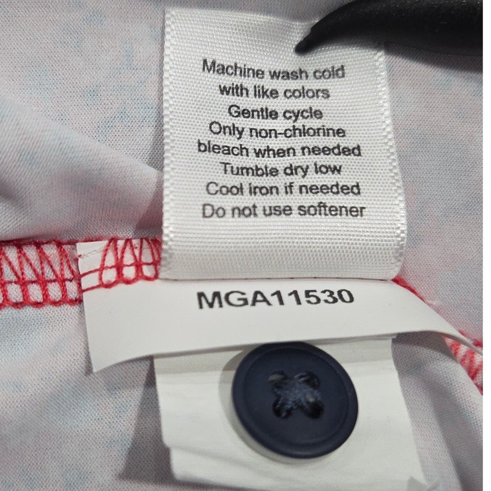 Walter Hagen Mens Golf Polo Shirt Floral Red Blue XL Performance Stretch NWOT - Picture 7 of 7